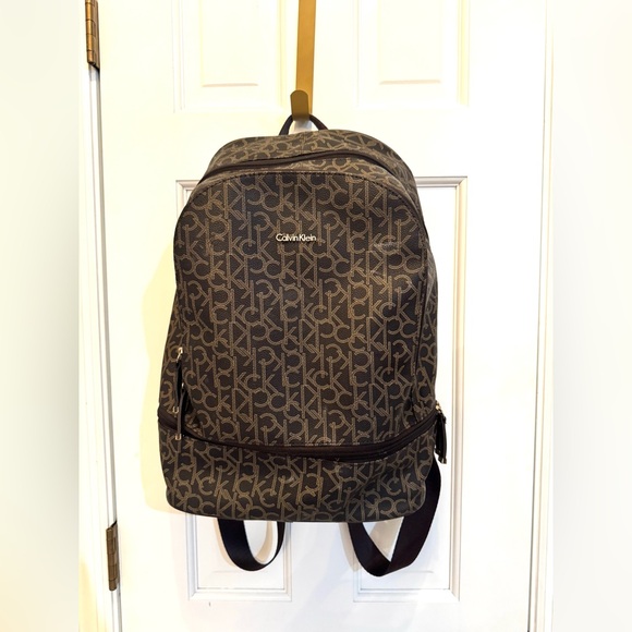 Calvin Klein Monogrammed Brown Backpack main image 6